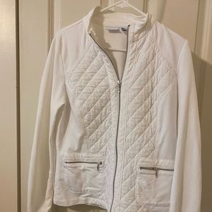 White sweatshirt jacket
